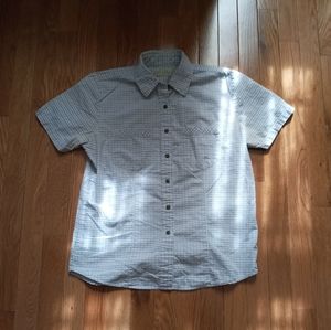 St Johns Bay Y2K purple/green/white checked short sleeved button down Size S